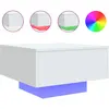 Image de Table Basse Avec Lumières Led Blanc 55x55x31 Cm Vidaxl