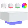 Image de Vidaxl table basse avec lumières led blanc 55x55x31 cm