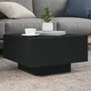 Image de vidaXL Table Basse avec Lumières LED Table dAppoint Bout de Canapé Meuble de Salon Salle de Séjour Moderne Noir Bois 836575