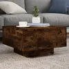 Image de Table Basse Avec Lumières Led Chêne Fumé 55x55x31 Cm Vidaxl