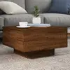 Image de Table Basse Avec Lumières Led Chêne Marron 55x55x31 Cm Vidaxl