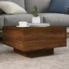 Image de vidaXL Table Basse avec Lumières LED Table dAppoint Bout de Canapé Meuble de Salon Salle de Séjour Moderne Chêne 836580