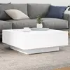 Image de Table Basse Blanc 80x80x31 Cm Bois D'ingénierie Vidaxl