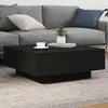Image de vidaXL Table basse noir 80x80x31 cm bois dingénierie 836582