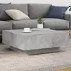 Image de Table Basse Gris Béton 80x80x31 Cm Bois D'ingénierie Vidaxl
