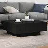 Image de Table Basse Avec Lumières Led Noir 80x80x31 Cm Vidaxl