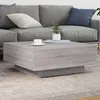 Image de vidaXL Table Basse avec Lumières LED Table dAppoint Bout de Canapé Meuble de Salon Salle de Séjour Moderne Sonoma Gris 836593