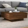 Image de vidaXL Table basse avec lumières LED chêne marron 80x80x31 cm 836594