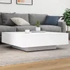 Image de vidaXL Table basse blanc 100x100x31 cm bois dingénierie 836595