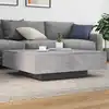 Image de Table Basse Gris Béton 100x100x31 Cm Bois D'ingénierie Vidaxl