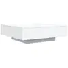 Image de Vidaxl table basse avec lumières led blanc 100x100x31 cm