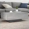 Image de Table Basse Avec Lumières Led Sonoma Gris 85x55x31 Cm Vidaxl