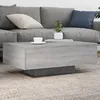Image de vidaXL Table Basse avec Lumières LED Table dAppoint Bout de Canapé Meuble de Salon Salle de Séjour Moderne Sonoma Gris 836614