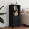 Image de Buffet Avec Lumières Led Noir 41x37x100 Cm Vidaxl
