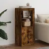 Image de Buffet Avec Lumières Led Chêne Fumé 41x37x100 Cm Vidaxl