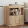 Image de vidaXL Buffet avec lumières LED chêne sonoma 60x37x67 cm 836653