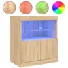 Image de Vidaxl buffet avec lumières led chêne sonoma 60x37x67 cm