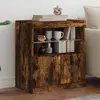 Image de Buffet Avec Lumières Led Chêne Fumé 60x37x67 Cm Vidaxl