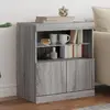 Image de Buffet Avec Lumières Led Sonoma Gris 60x37x67 Cm Vidaxl