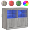 Image de Vidaxl buffet avec lumières led sonoma gris 81x37x67 cm
