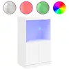 Image de Vidaxl buffet avec lumières led blanc 60,5x37x100 cm