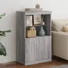 Image de Buffet Avec Lumières Led Sonoma Gris 60,5x37x100 Cm Vidaxl