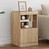 Image de Buffet Avec Lumières Led Chêne Sonoma 41x37x67 Cm Vidaxl