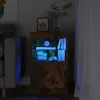 Image de Buffet Avec Lumières Led Chêne Fumé 41x37x67 Cm Vidaxl