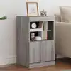 Image de Buffet Avec Lumières Led Sonoma Gris 41x37x67 Cm Vidaxl