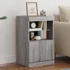 Image de vidaXL Buffet avec lumières LED sonoma gris 41x37x67 cm 836684