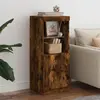 Image de Buffet Avec Lumières Led Chêne Fumé 41x37x100 Cm Vidaxl