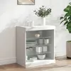 Image de Buffet Avec Lumières Led Blanc 60,5x37x67 Cm Vidaxl