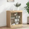 Image de Buffet Avec Lumières Led Chêne Sonoma 60,5x37x67 Cm Vidaxl
