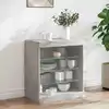 Image de Buffet Avec Lumières Led Gris Béton 60,5x37x67 Cm Vidaxl