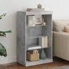 Image de Buffet Avec Lumières Led Gris Béton 60,5x37x100 Cm Vidaxl
