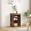 Image de Buffet Avec Lumières Led Chêne Fumé 41x37x67 Cm Vidaxl