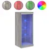 Image de Vidaxl buffet avec lumières led sonoma gris 41x37x100 cm