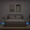 Image de Armoires De Chevet Et Lumières Led 2pcs Blanc Bois D'ingénierie Vidaxl