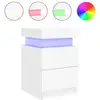 Image de Vidaxl table de chevet avec lumières led blanc 35x39x55 cm