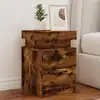 Image de Tables De Chevet Avec Lumières Led 2 Pcs Chêne Fumé 35x39x55 Cm Vidaxl