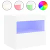 Image de Vidaxl table de chevet avec lumières led blanc 50x40x45 cm