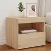 Image de Tables De Chevet Et Lumières Led 2 Pcs Chêne Sonoma 50x40x45 Cm Vidaxl