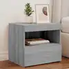 Image de Tables De Chevet Avec Lumières Led 2 Pcs Sonoma Gris 50x40x45cm Vidaxl