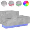 Image de Table De Chevet Avec Lumières Led Gris Béton 70x36x40,5 Cm Vidaxl