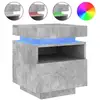 Image de Vidaxl armoire de chevet avec lumières led gris béton 40x39x48,5 cm