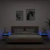 Image de Armoires De Chevet Avec Lumières Led 2 Pcs Gris Béton Vidaxl