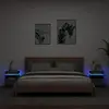 Image de Armoires De Chevet Avec Lumières Led 2 Pcs Sonoma Gris Vidaxl