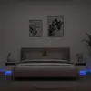 Image de Armoires De Chevet Avec Lumières Led 2 Pcs Blanc 40x39x37 Cm Vidaxl