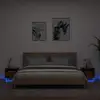 Image de Armoires De Chevet Avec Lumières Led 2 Pcs Chêne Fumé Vidaxl