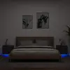 Image de Tables De Chevet Murales Avec Lumières Led 2 Pcs Noir Vidaxl